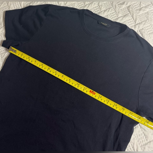 Massimo Dutti Dark Blue Short Sleeve Activewear Athletic Casual Men Medium Tee - Picture 10 of 10